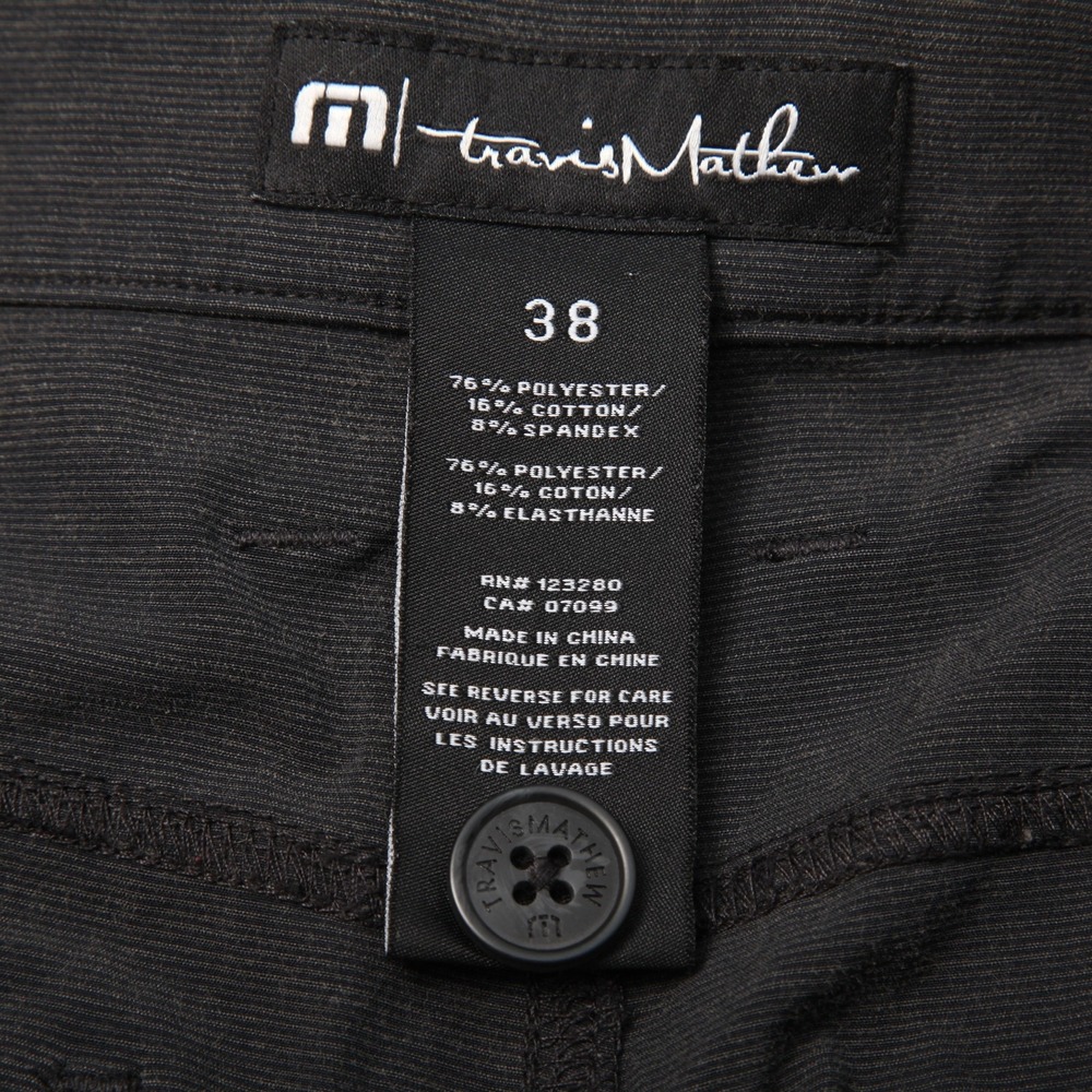 TravisMathew Pants Mens 38 Charcoal Grey 5-Pocket Performance Straight Leg - Picture 6 of 14